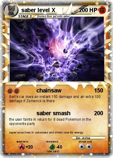 Pokemon saber level X