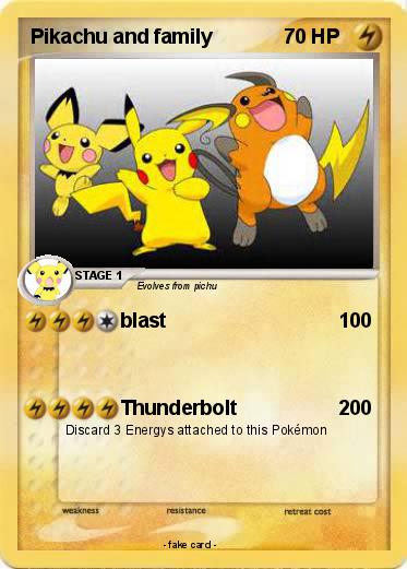 Pokemon Pikachu and family