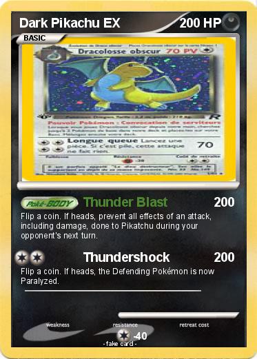 Pokemon Dark Pikachu EX