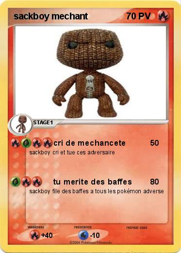 Pokemon sackboy mechant 
