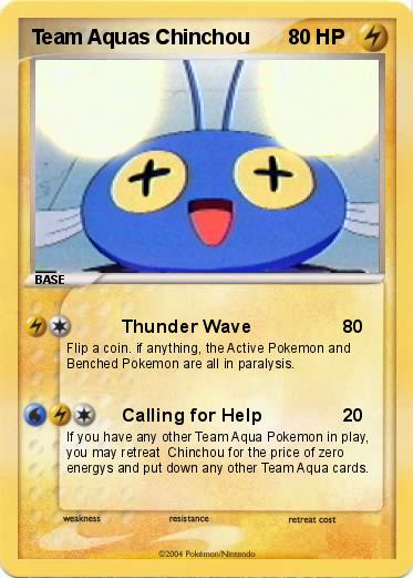 Pokemon Team Aquas Chinchou