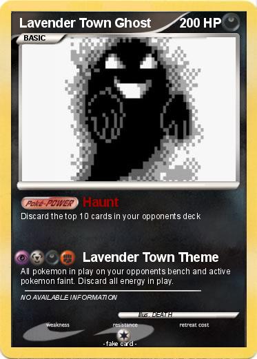 Pokemon Lavender Town Ghost