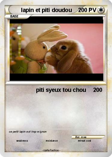 Pokemon lapin et piti doudou