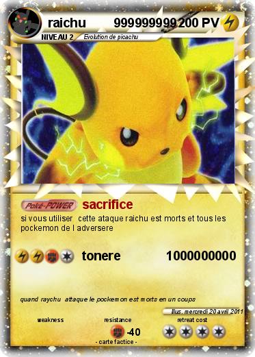 Pokemon raichu        999999999