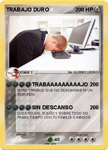 Pokemon TRABAJO DURO