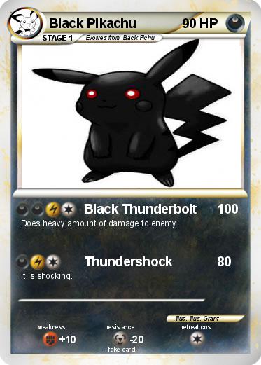 Pokemon Black Pikachu