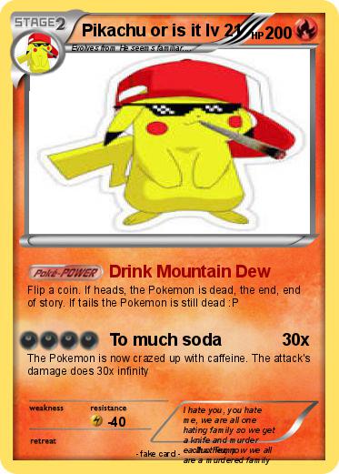 Pokemon Pikachu or is it lv 21