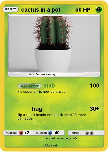 Pokemon cactus in a pot