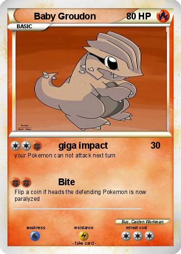 Pokemon Baby Groudon