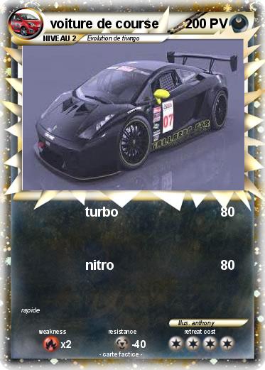 Pokemon voiture de course