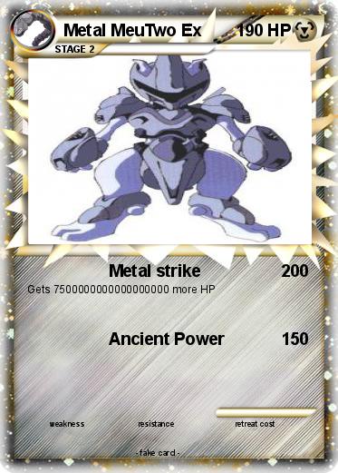 Pokemon Metal MeuTwo Ex