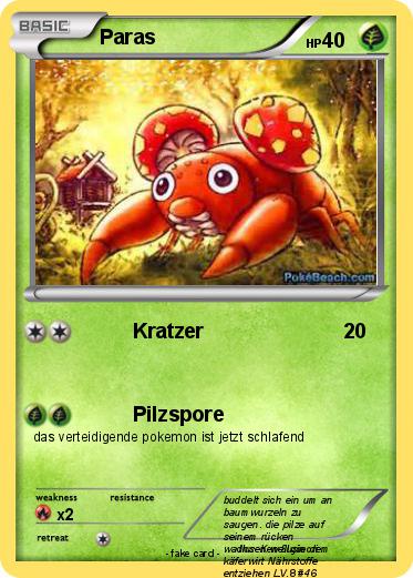 Pokémon Paras 48 48 - Kratzer - My Pokemon Card