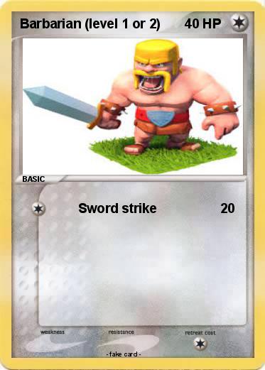 Pokemon Barbarian (level 1 or 2)