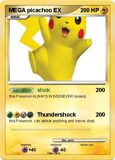 Pokemon MEGA picachoo EX
