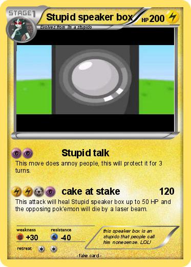 Pokemon Stupid speaker box