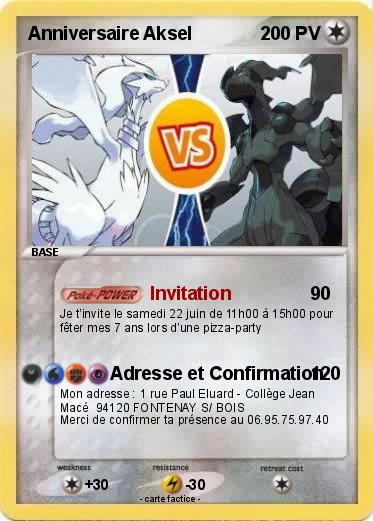 Pokemon Anniversaire Aksel