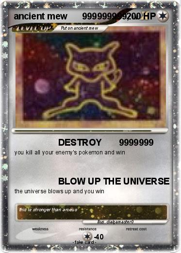 Pokemon ancient mew      999999999,