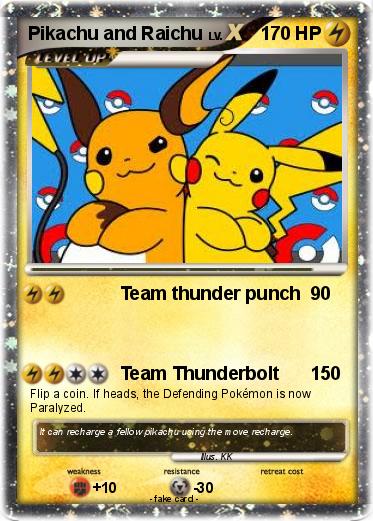 Pokemon Pikachu and Raichu