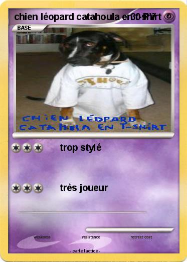 Pokemon chien léopard catahoula en t-shirt