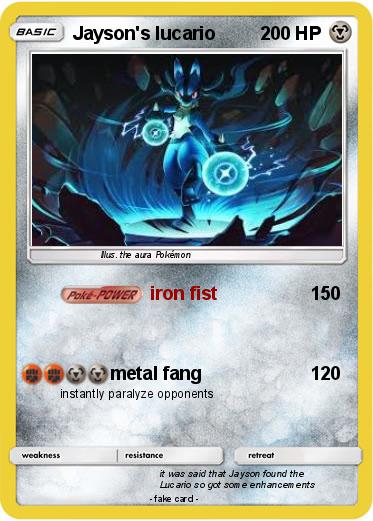 Pokemon Jayson's lucario