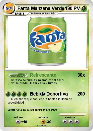 Pokemon Fanta Manzana Verde