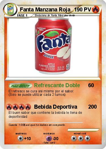 Pokemon Fanta Manzana Roja