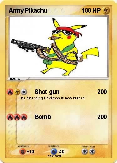 Pokemon Army Pikachu