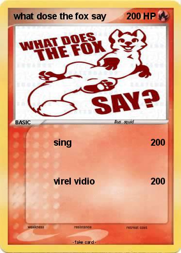 Pokemon what dose the fox say