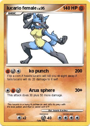 Pokemon lucario female