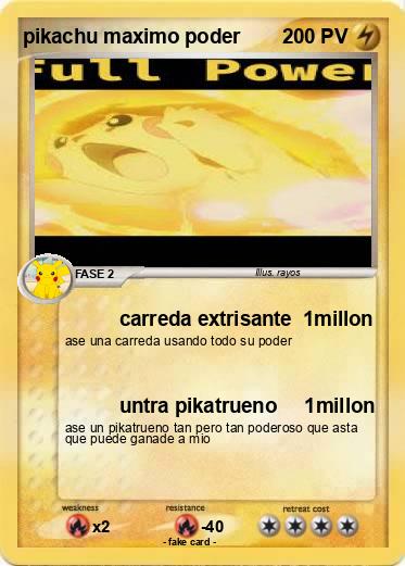 Pokemon pikachu maximo poder