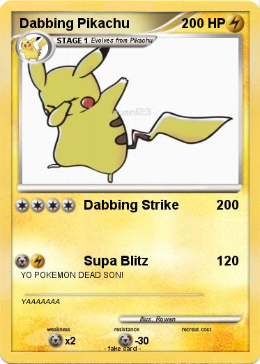 Pokemon Dabbing Pikachu