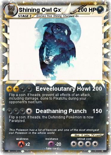 Pokemon Shining Owl Gx