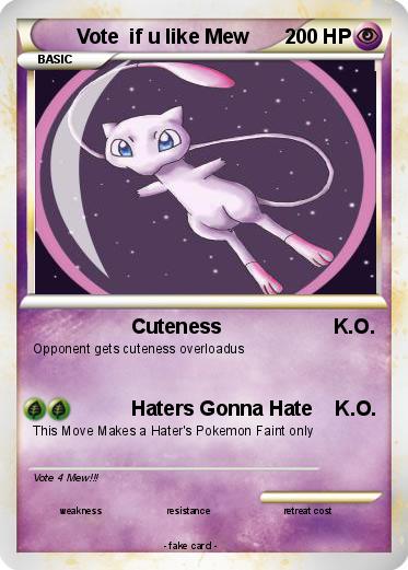 Pokemon Vote  if u like Mew