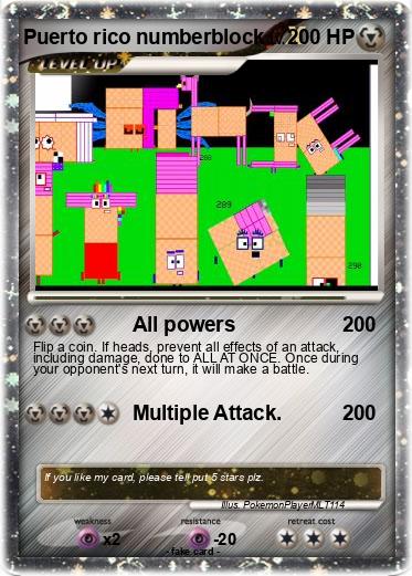 Pokemon Puerto rico numberblock