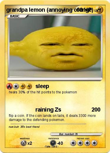 Pokemon grandpa lemon (annoying orange)