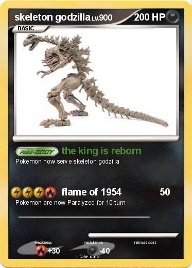 Pokemon skeleton godzilla