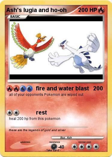 Pokemon Ash's lugia and ho-oh