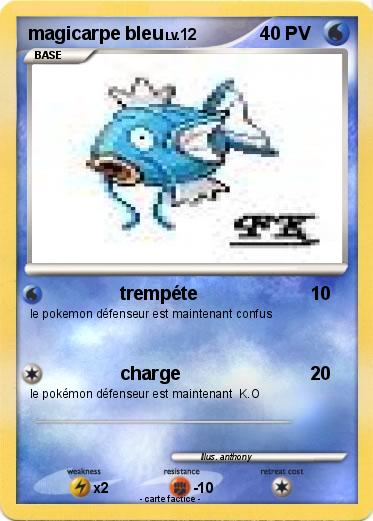 Pokemon magicarpe bleu
