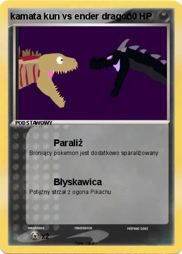 Pokemon kamata kun vs ender dragon