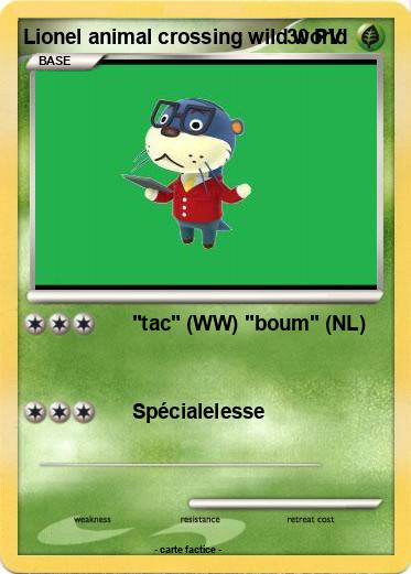 Pokemon Lionel animal crossing wild world