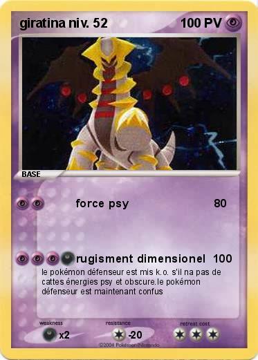 Pokemon giratina niv. 52