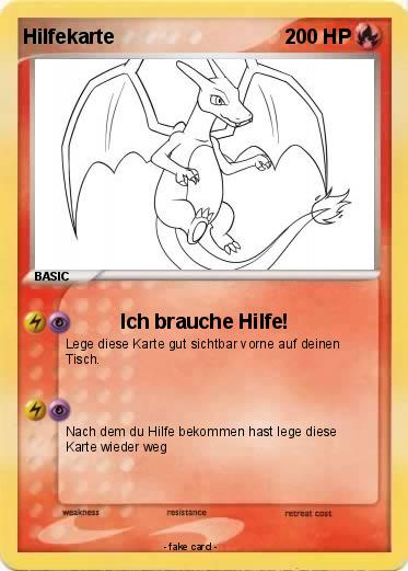 Pokemon Hilfekarte