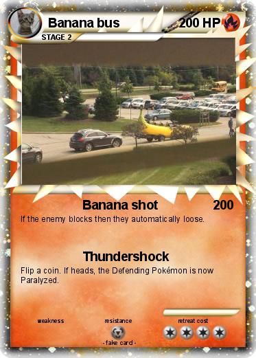 Pokemon Banana bus