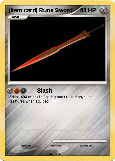 Pokemon (Item card) Rune Sword     0