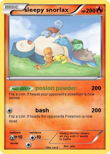 Pokemon sleepy snorlax