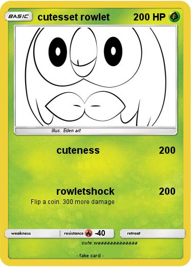 Pokemon cutesset rowlet