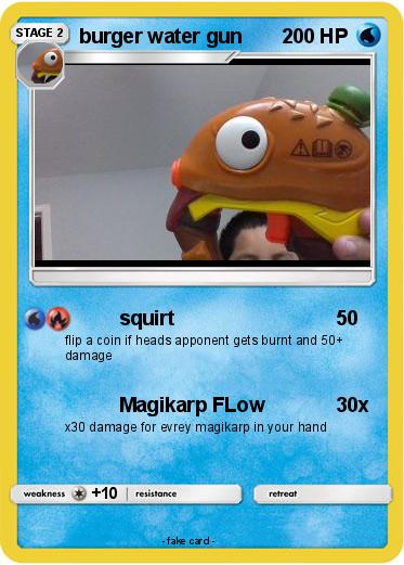 Pokemon burger water gun