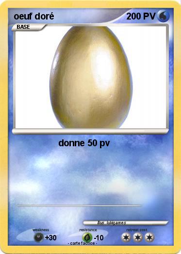 Pokemon oeuf doré