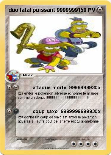 Pokemon duo fatal puissant 9999999