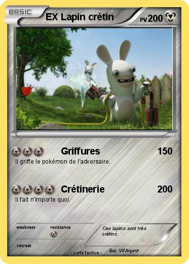 Pokemon EX Lapin crétin